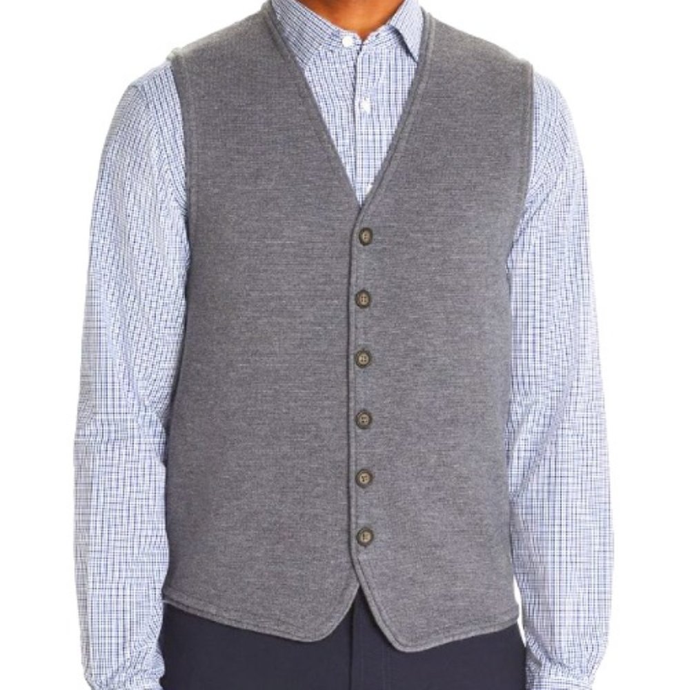 The Men's Store at Bloomingdale's Merino Vest - 100% Wool Gray NWT